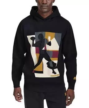 Мужская флисовая толстовка с футбольным рисунком Gabe Starter, черный