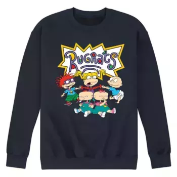 Мужская флисовая толстовка с изображением группы Rugrats Nickelodeon, синий