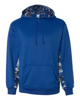Мужская флисовая толстовка с капюшоном Digital Camo Colorblock Performance Badger, цвет royal/ royal