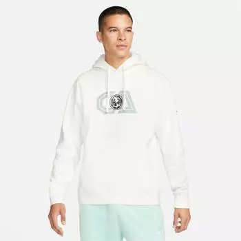 Мужская флисовая толстовка с капюшоном Nike Club América Soccer Club, белый
