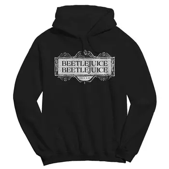 Мужская флисовая толстовка с капюшоном с логотипом Beetlejuice Beetlejuice и круглым вырезом Licensed Character, черный
