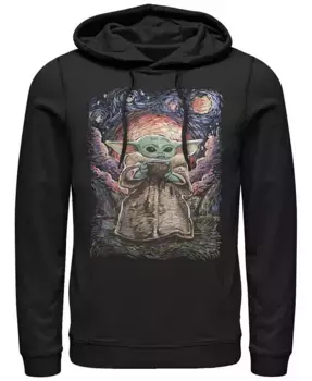 Мужская флисовая толстовка с капюшоном Star Wars Mandalorian Sipping Starries Fifth Sun, черный