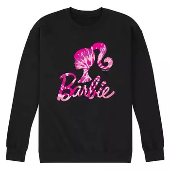 Мужская флисовая толстовка с логотипом Barbie в технике тай-дай Licensed Character, черный