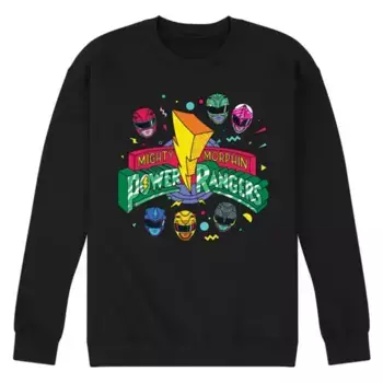 Мужская флисовая толстовка с логотипом Power Rangers 90-х Licensed Character, черный