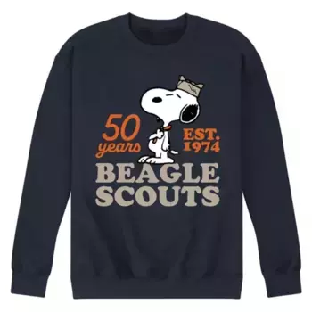 Мужская флисовая толстовка с логотипом Snoopy в шляпе скаута-бигля Licensed Character, синий