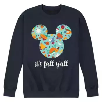 Мужская флисовая толстовка с Микки Маусом «It's Fall ya'll» Disney, синий