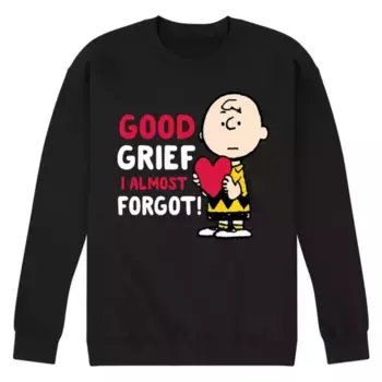 Мужская флисовая толстовка с надписью «Peanuts Good Gride Forgot» Licensed Character, черный