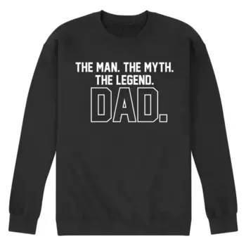 Мужская флисовая толстовка с надписью «The Legend Dad» Licensed Character, черный