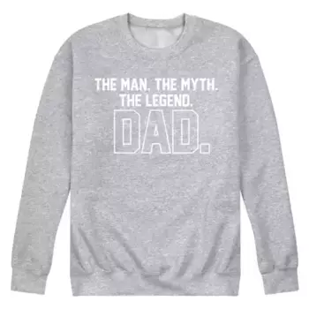 Мужская флисовая толстовка с надписью «The Legend Dad» Licensed Character, серый