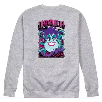 Мужская флисовая толстовка с неоновым постером «Русалочка Урсула» Disney, серый