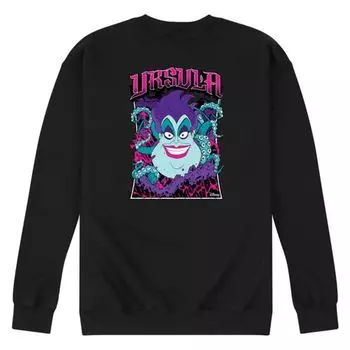 Мужская флисовая толстовка с неоновым постером «Русалочка Урсула» Disney, черный