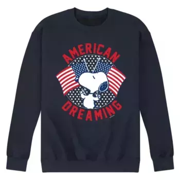 Мужская флисовая толстовка с принтом «American Dreaming» Licensed Character, синий
