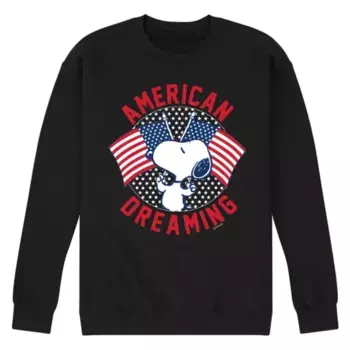 Мужская флисовая толстовка с принтом «American Dreaming» Licensed Character, черный