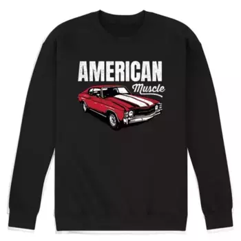 Мужская флисовая толстовка с принтом «American Muscle» Licensed Character, черный