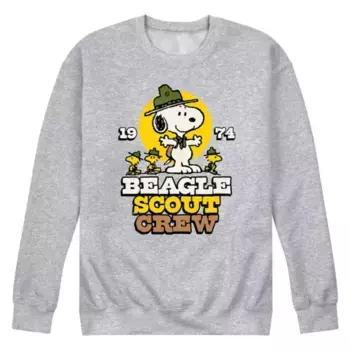 Мужская флисовая толстовка с принтом «beagle scout crew» Licensed Character, серый