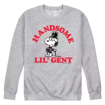 Мужская флисовая толстовка с принтом «Peanuts Hantly Lil Gent» Licensed Character, серый