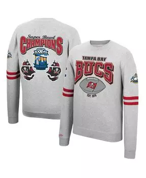 Мужская флисовая толстовка с принтом tampa bay buccaneers серого цвета с мелким принтом Mitchell &amp; Ness, мульти