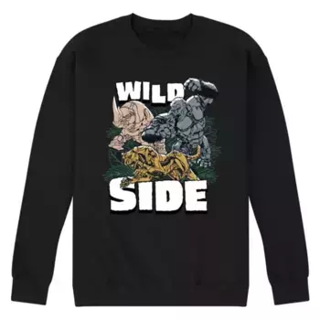 Мужская флисовая толстовка с принтом «Wild Side» Licensed Character, черный