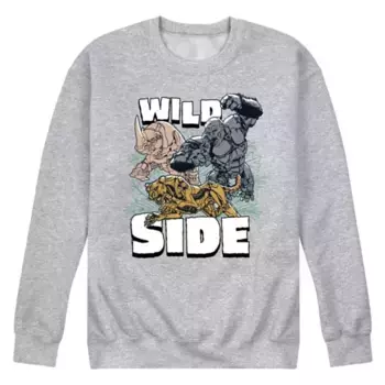 Мужская флисовая толстовка с принтом «Wild Side» Licensed Character, серый