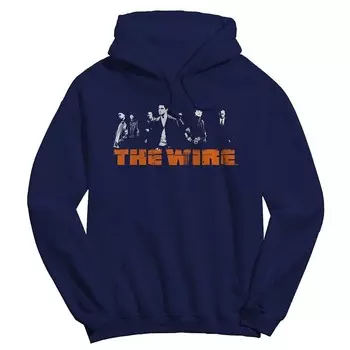 Мужская флисовая толстовка с рисунком The Wire Teehe Wire Cast The Wire Licensed Character, темно-синий