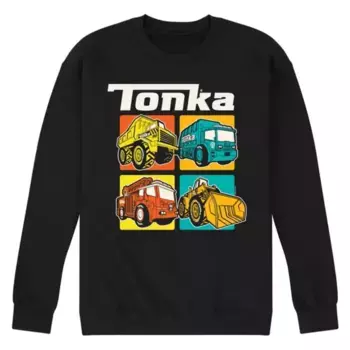 Мужская флисовая толстовка с сетчатым узором Tonka, черный