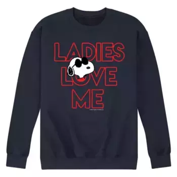 Мужская флисовая толстовка с солнцезащитными очками Peanuts Ladys Love Licensed Character, синий