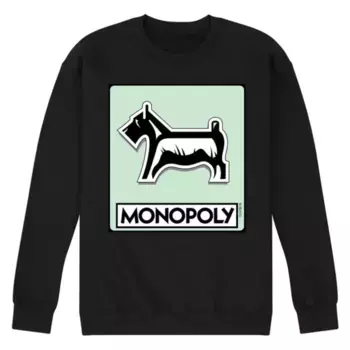 Мужская флисовая толстовка с жетоном собаки из Monopoly Licensed Character, черный