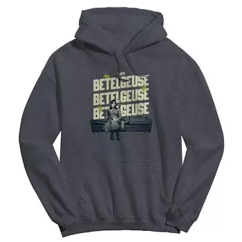 Мужская флисовая толстовка Say It 3 Beetlejuice Graphic Teeimes Beetlejuice Graphic Crew Licensed Character, цвет Dark Heather Grey