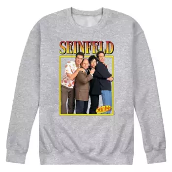 Мужская флисовая толстовка Seinfeld Group Square Licensed Character, серый