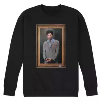 Мужская флисовая толстовка Seinfeld Kramer Portrait Licensed Character, черный