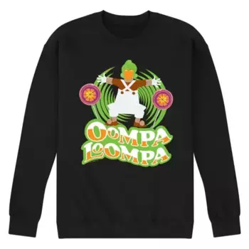 Мужская флисовая толстовка "Вилли Вонка и Уомпа Ломпа" Licensed Character, черный