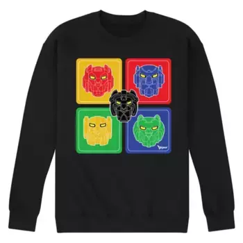 Мужская флисовая толстовка Voltron Heads Licensed Character, черный