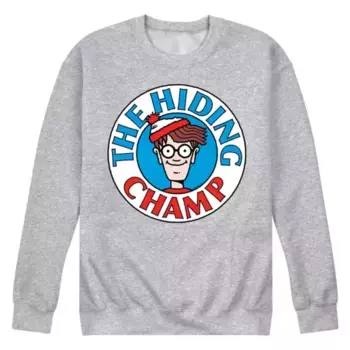 Мужская флисовая толстовка Where's Waldo "Мастер пряток" Licensed Character, серый