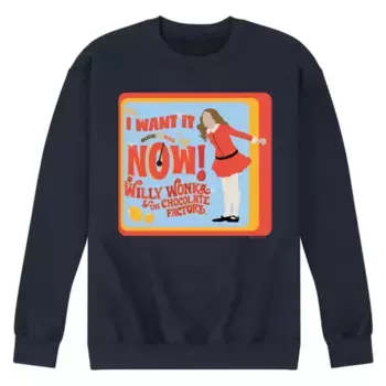 Мужская флисовая толстовка Willy Wonka Veruca Salt Licensed Character, синий