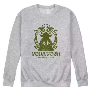 Мужская флисовая толстовка Yoda Yoga Dagobah System Crew Star Wars, серый