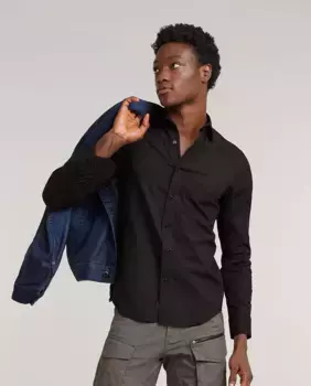 Мужская форменная рубашка G-Star Raw, черный