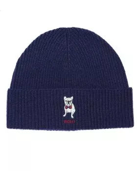 Мужская французская шапка-бини с вышивкой Polo Ralph Lauren