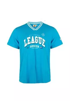 Мужская футбольная футболка со спортивным логотипом и V-образным вырезом ROADSIGN australia, бирюзовый