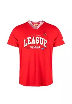 Мужская футбольная футболка со спортивным логотипом и V-образным вырезом ROADSIGN australia, красный