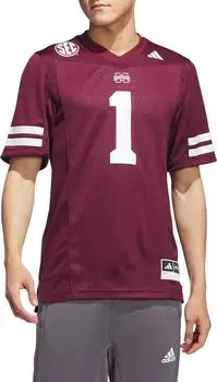 Мужская футбольная майка Adidas Mississippi State Bulldogs Maroon Premier Replica
