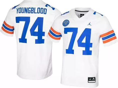Мужская футбольная майка Jordan Jack Youngblood Florida Gators № 74 оранжевого цвета с надписью Ring Of Honor