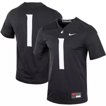 Мужская футбольная майка Nike #1 Charcoal Washington State Cougars Untouchable, цвет Wsc Charco