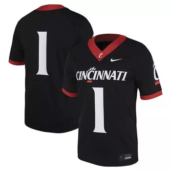 Мужская футбольная майка Nike #1 Cincinnati Bearcats Untouchable Black черного цвета, цвет Cin Black