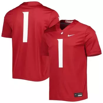 Мужская футбольная майка Nike #1 Crimson Washington State Cougars Untouchable, цвет Wsc Red