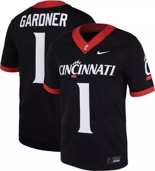Мужская футбольная майка Nike Cincinnati Bearcats #1 Black Sauce Gardner Replica
