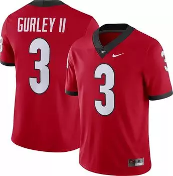 Мужская футбольная майка Nike Georgia Bulldogs Todd Gurley II #3 красного цвета Dri-FIT Game
