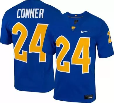 Мужская футбольная майка Nike Pitt Panthers James Conner #24 синего цвета Неприкасаемые
