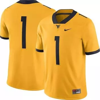 Мужская футбольная майка Nike West Virginia Mountaineers #1 Gold Dri-FIT Game