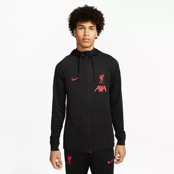 Мужская футбольная спортивная куртка с капюшоном Nike Dri-FIT Liverpool FC Strike Away, черный