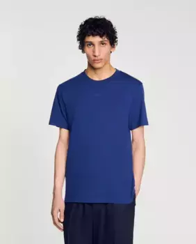 Мужская футболка 100% хлопок с коротким рукавом Sandro, синий